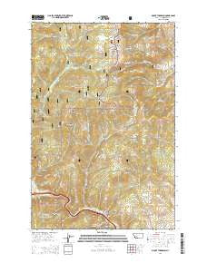 Mount Thompson Montana Current topographic map, 1:24000 scale, 7.5 X 7.5 Minute, Year 2014