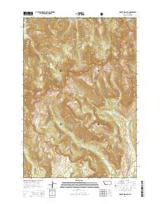Mount Wallace Montana Current topographic map, 1:24000 scale, 7.5 X 7.5 Minute, Year 2014