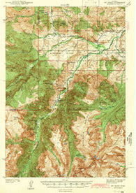 Mt Wood Montana Historical topographic map, 1:62500 scale, 15 X 15 Minute, Year 1939