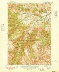 Mt Wood Montana Historical topographic map, 1:62500 scale, 15 X 15 Minute, Year 1939