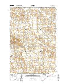 Mud Butte Montana Current topographic map, 1:24000 scale, 7.5 X 7.5 Minute, Year 2014