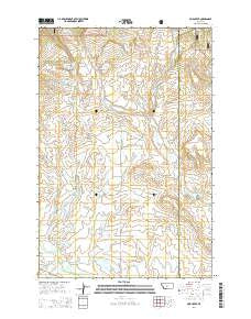 Mud Creek Montana Current topographic map, 1:24000 scale, 7.5 X 7.5 Minute, Year 2014