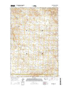 Mud Spring Montana Current topographic map, 1:24000 scale, 7.5 X 7.5 Minute, Year 2014