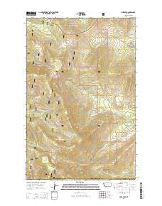 Murr Peak Montana Current topographic map, 1:24000 scale, 7.5 X 7.5 Minute, Year 2014