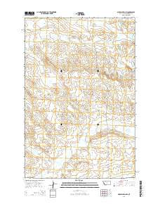 Musselshell NW Montana Current topographic map, 1:24000 scale, 7.5 X 7.5 Minute, Year 2014