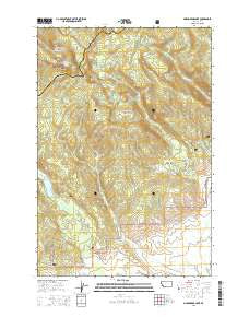 Mussigbrod Lake Montana Current topographic map, 1:24000 scale, 7.5 X 7.5 Minute, Year 2014
