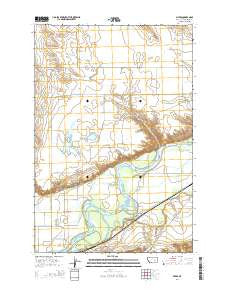 Myers Montana Current topographic map, 1:24000 scale, 7.5 X 7.5 Minute, Year 2014