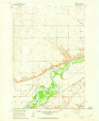 Myers Montana Historical topographic map, 1:24000 scale, 7.5 X 7.5 Minute, Year 1960