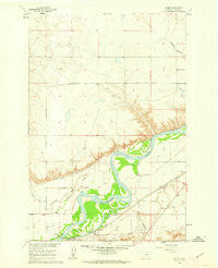 Myers Montana Historical topographic map, 1:24000 scale, 7.5 X 7.5 Minute, Year 1960