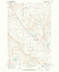 N Bar Coulee Montana Historical topographic map, 1:24000 scale, 7.5 X 7.5 Minute, Year 1969