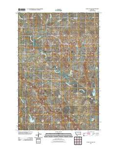 N Bar Coulee Montana Historical topographic map, 1:24000 scale, 7.5 X 7.5 Minute, Year 2011