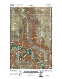 Naismith Montana Historical topographic map, 1:24000 scale, 7.5 X 7.5 Minute, Year 2011