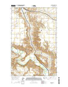 Naismith Montana Current topographic map, 1:24000 scale, 7.5 X 7.5 Minute, Year 2014