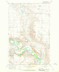 Naismith Montana Historical topographic map, 1:24000 scale, 7.5 X 7.5 Minute, Year 1967