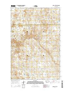 Needle Butte Montana Current topographic map, 1:24000 scale, 7.5 X 7.5 Minute, Year 2014