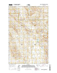 Needle Butte Reservoir Montana Current topographic map, 1:24000 scale, 7.5 X 7.5 Minute, Year 2014
