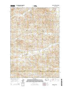 Nelson Butte Montana Current topographic map, 1:24000 scale, 7.5 X 7.5 Minute, Year 2014