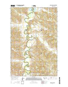 Nelson Coulee Montana Current topographic map, 1:24000 scale, 7.5 X 7.5 Minute, Year 2014
