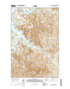 Nelson Creek Bay Montana Current topographic map, 1:24000 scale, 7.5 X 7.5 Minute, Year 2014