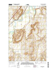Nelson Island Montana Current topographic map, 1:24000 scale, 7.5 X 7.5 Minute, Year 2014