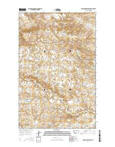 Newhouse Reservoir Montana Current topographic map, 1:24000 scale, 7.5 X 7.5 Minute, Year 2014