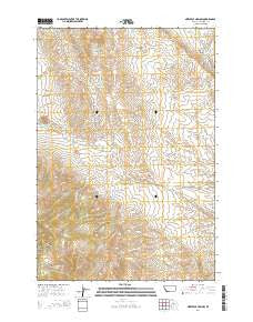 Nez Perce Hollow Montana Current topographic map, 1:24000 scale, 7.5 X 7.5 Minute, Year 2014