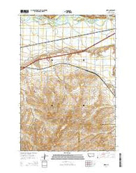 Nibbe Montana Current topographic map, 1:24000 scale, 7.5 X 7.5 Minute, Year 2014