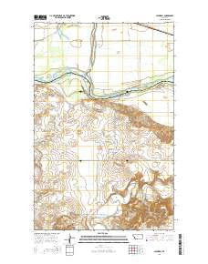 Nickwall Montana Current topographic map, 1:24000 scale, 7.5 X 7.5 Minute, Year 2014