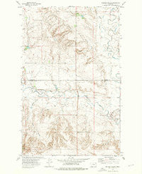 Nielsen Coulee Montana Historical topographic map, 1:24000 scale, 7.5 X 7.5 Minute, Year 1973