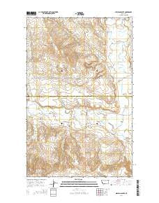 Nielsen Coulee Montana Current topographic map, 1:24000 scale, 7.5 X 7.5 Minute, Year 2014