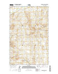 Nightshoot Coulee Montana Current topographic map, 1:24000 scale, 7.5 X 7.5 Minute, Year 2014