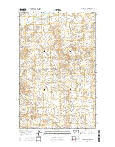 Nightshoot Coulee Montana Current topographic map, 1:24000 scale, 7.5 X 7.5 Minute, Year 2014