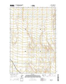 Nihill Montana Current topographic map, 1:24000 scale, 7.5 X 7.5 Minute, Year 2014