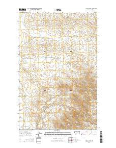 Niles Coulee Montana Current topographic map, 1:24000 scale, 7.5 X 7.5 Minute, Year 2014
