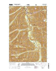 Nimrod Montana Current topographic map, 1:24000 scale, 7.5 X 7.5 Minute, Year 2014
