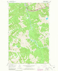 Nimrod Montana Historical topographic map, 1:24000 scale, 7.5 X 7.5 Minute, Year 1958