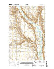 Ninemile Coulee East Montana Current topographic map, 1:24000 scale, 7.5 X 7.5 Minute, Year 2014