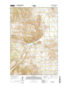 Nirling Hill Montana Current topographic map, 1:24000 scale, 7.5 X 7.5 Minute, Year 2014