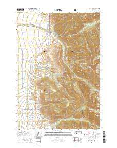 No Man Peak Montana Current topographic map, 1:24000 scale, 7.5 X 7.5 Minute, Year 2014