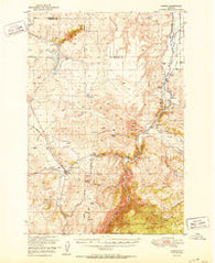 Norris Montana Historical topographic map, 1:62500 scale, 15 X 15 Minute, Year 1951