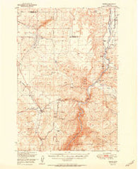 Norris Montana Historical topographic map, 1:62500 scale, 15 X 15 Minute, Year 1951