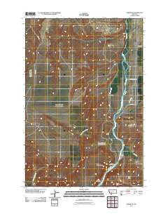 Norris NE Montana Historical topographic map, 1:24000 scale, 7.5 X 7.5 Minute, Year 2011