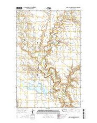 North Chinook Reservoir Montana Current topographic map, 1:24000 scale, 7.5 X 7.5 Minute, Year 2014