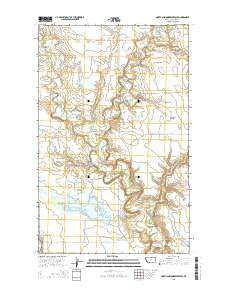 North Chinook Reservoir Montana Current topographic map, 1:24000 scale, 7.5 X 7.5 Minute, Year 2014