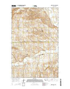 North of Volt Montana Current topographic map, 1:24000 scale, 7.5 X 7.5 Minute, Year 2014