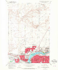 Northwest Great Falls Montana Historical topographic map, 1:24000 scale, 7.5 X 7.5 Minute, Year 1965
