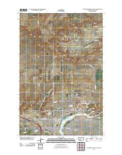 Northwest Great Falls Montana Historical topographic map, 1:24000 scale, 7.5 X 7.5 Minute, Year 2011