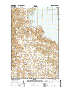 Norville Creek Montana Current topographic map, 1:24000 scale, 7.5 X 7.5 Minute, Year 2014