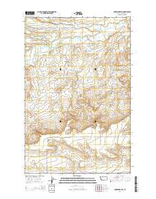 Nunemaker Hill Montana Current topographic map, 1:24000 scale, 7.5 X 7.5 Minute, Year 2014