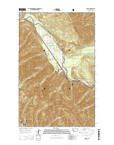Nyack Montana Current topographic map, 1:24000 scale, 7.5 X 7.5 Minute, Year 2014